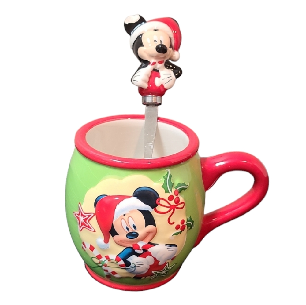 Disney Mickey mouse and friends ceramic mug and spoon set
